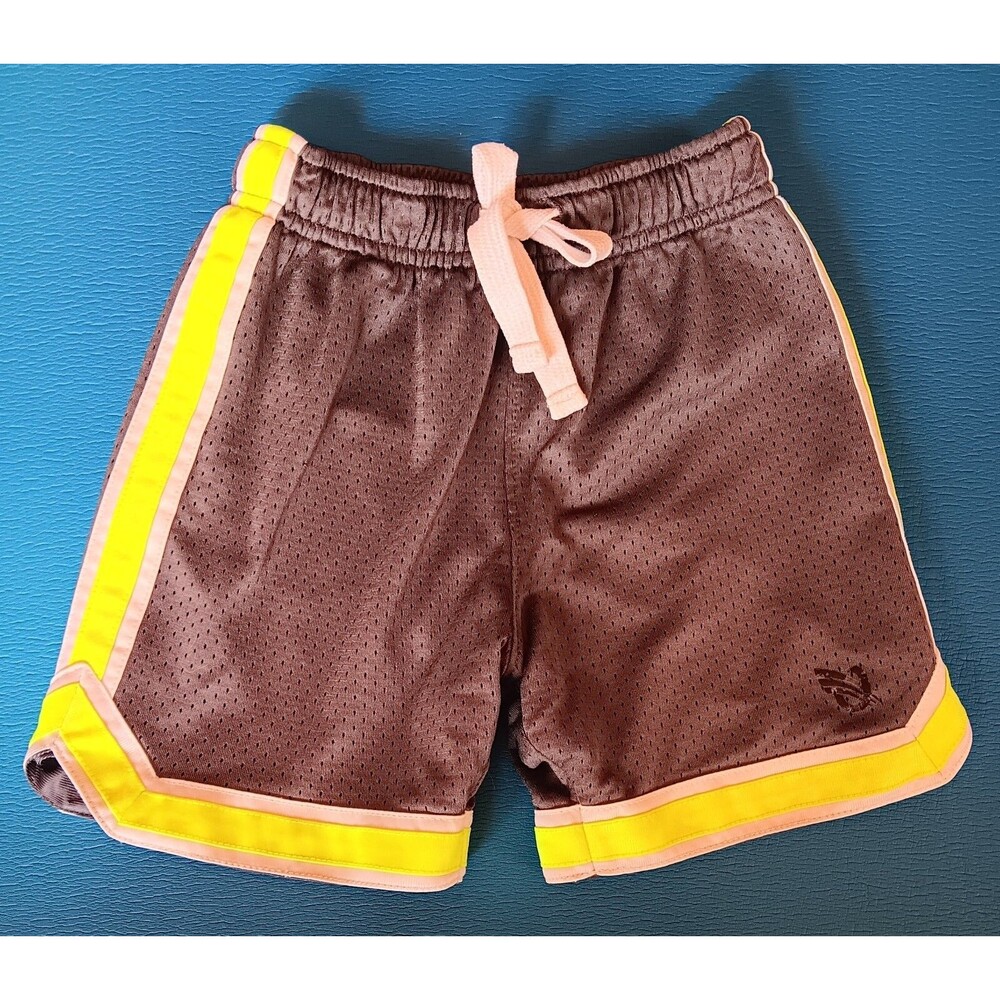 Shorts 3T Osh Kosh Boys Gray Basketball Sport Yellow White Trim